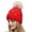Red, variant on HOWPAY Winter Beanie for Women Stretchy Slouchy Baggy Windproof Solid Color Knitted Thick Pompom Hats for Cold Weather Soft Warm Ski Stocking Cap
