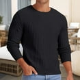 thumbnail image 2 of Sweaters for Men Knit Tops Blouse Men Retro V-Neck Cable Knit Pullover Winter Warm Long Sleeve Soft Casual Daily Base Sweater, 2 of 9
