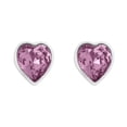 thumbnail image 1 of Arete para Mujer con Cristal Swarovski  en Forma de Corazon – Bañado en Rodio– Arete Elegante y Brillante, Aretes de Mujer de Moda– Joyería para Mujer de Moda– Regalo especial Ortiz Espinosa Temporada, 1 of 5