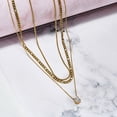 thumbnail image 2 of JeenMata - Paquete Múltiple de 3 Colgantes de Collar en Capas para Mujer, Chapado en Oro Amarillo, Cadena de Oro, Collar Tipo Gargantilla, Collar en Capas de Espiga, Regalo de Joyería, 2 of 6