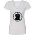 thumbnail image 3 of Inktastic Labrador Retriever Black Lab Women's V-Neck T-Shirt, 3 of 5