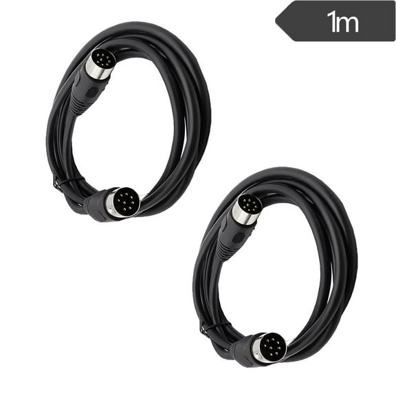2X DIN 8 PIN Male to Male MIDI Extension Cable for Bang Olufsen PowerLink 1M