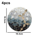 thumbnail image 2 of Posavasos con diseño de mármol, juego de posavasos de piedra absorbente redondos con piedra de cerámica y base de corcho, 2 of 5