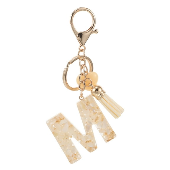 Pretty Initial Keychain For Women With Tassel And Pendant For Backpacks And Handbags Cute Alphabet Keychain Decoration Accessory