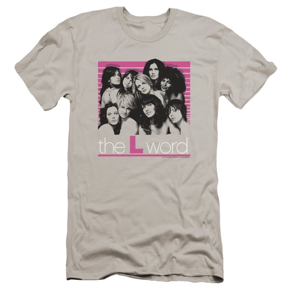 The L Word Cast Premium Adult Slim Fit 30/1 T-Shirt Silver