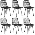 thumbnail image 2 of vidaXL 7 Piece Garden Dining Set Black Poly Rattan, 2 of 5