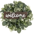 thumbnail image 1 of Guirnalda de eucalipto artificial Hojas Rama Guirnalda Señal de bienvenida Corona de puerta Señal de puerta de bienvenida Corona de pared para sala de estar Decoración de pared Boda Primavera Fr, 1 of 5