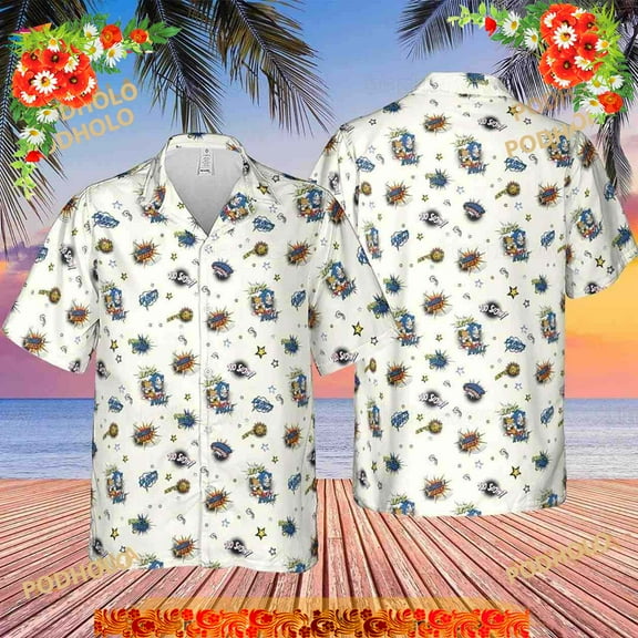 Sonic Hawaiian Shirt, Sonic Button Shirt, Sonic And Tails Shirt