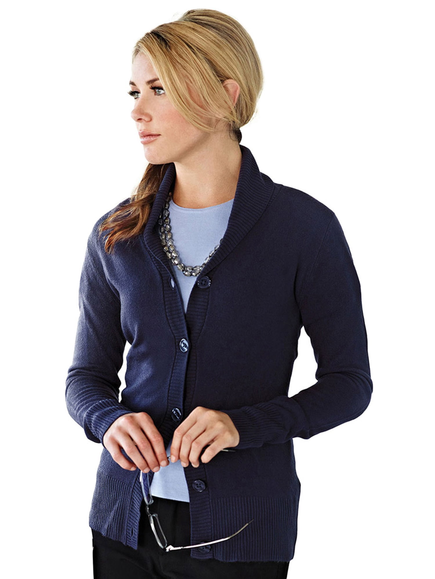 Shawl Collar Cardigan Sweater - Walmart 