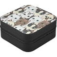 thumbnail image 5 of GZHJMY Cats Travel Jewelry Box, PU Leather Small Jewelry Organizer Boxes for Women Girls, Mini Portable Jewerly Storage Display Holder for Earrings, Ring, Necklaces, Bracelets（153）, 5 of 7