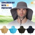 thumbnail image 3 of Casquette de Pêche à Grand Bord, Chapeau de Soleil avec Rabat de Nuque pour Voyage, Camping, Randonnée, Bateau, 3 of 8