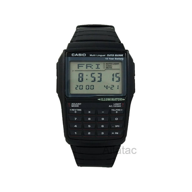 Casio Men S Data Bank Calculator Watch Black Resin Strap