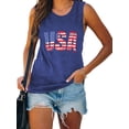 thumbnail image 4 of Anbech 4th of July Women's Tank Tops Graphic USA Flag Sleeveless Tees Summer Casual Cami Shirts, 4 of 7