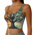 thumbnail image 2 of KLL Seasonal Tree Reflection for Workout Tank Tops for Women,U Back Fitness Top Built in Shelf Bras Padded Fit for Yoga Gym-Large, 2 of 8