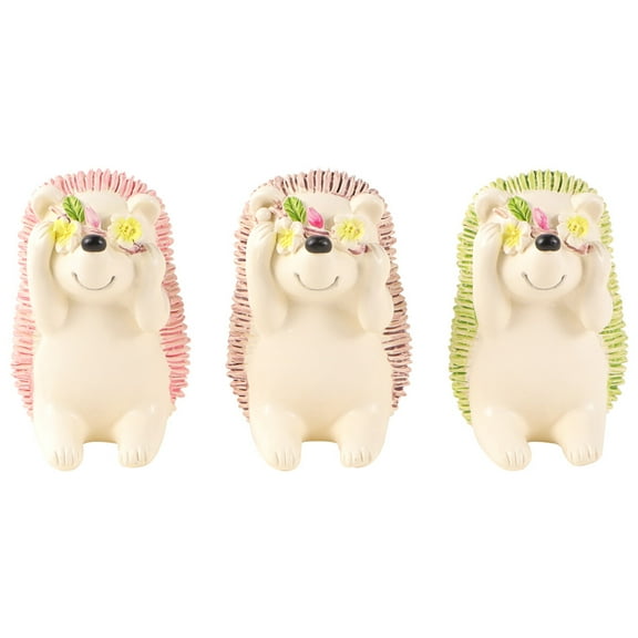 Raindrops Creative Toothbrush Holder in Assorted Color Made from Resin for Storage with Cute Hedgehog Design and Multifunction 3pcs