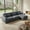 130 Inch Gray, variant on Amuille 130" Modular Sectional Sofa Velvet L Shaped Cloud Couch with Movable Ottomans, Deep Seat Couch for Living Room, with Pillows, Cream