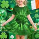 thumbnail image 5 of Niñas Vestido de Día de San Patricio 3-12 Años Niños Niños Verano Casual Cuello Redondo Manga Corta Vestido de Verano, 5 of 9