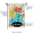 thumbnail image 3 of Evergreen Flag, Blue Glass Floral Welcome Garden Linen Flag, 18'' x 0.2'' inches, 3 of 5