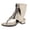 Gold, variant on Gladiator Sandals for Women Heeled Flip Flops Summer Casual Fold Over Zip up Ankle Boots Outdoor Party Fashion Dress Shoes Black Size 6