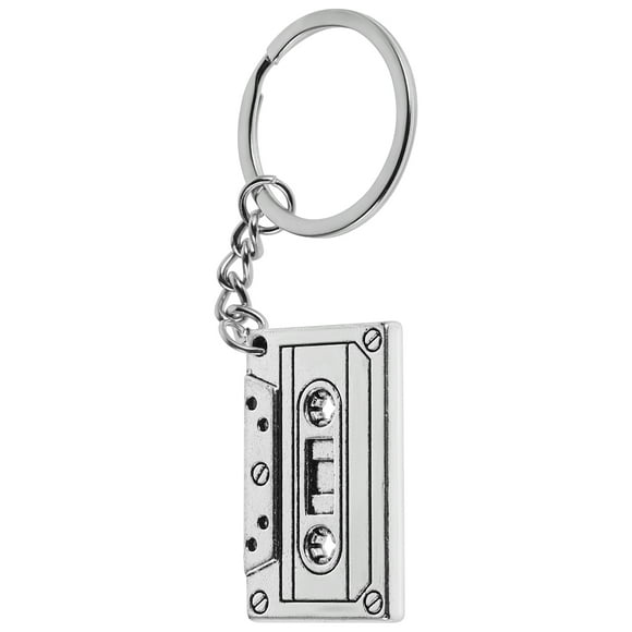 KAKOWELY 4 Pcs Porte-Clés Cassette Rétro Charme Vintage Audio Pendentif Porte-Clés Musique pour Amateurs de Musique 70s 80s Cadeaux de Fête, 1.57x"X0.98"X0.2"