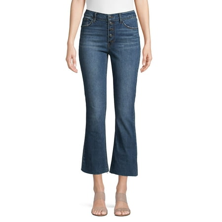 Demi Button-Fly Flared Jeans