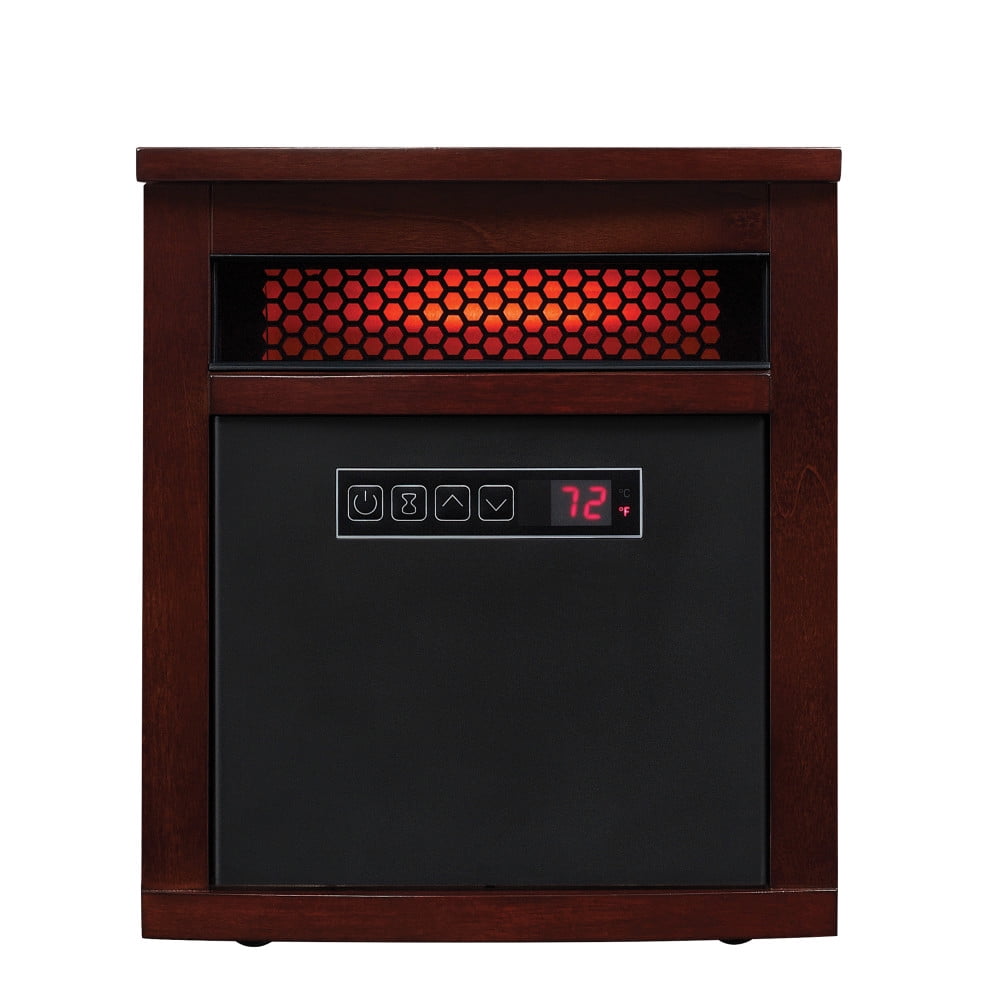 Powerheat Electric Quartz Infrared Heater with Safer Plug, Dark Cherry -  Walmart.com