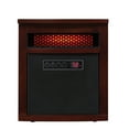 Powerheat Electric Quartz Infrared Heater with Safer Plug, Dark Cherry