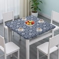 thumbnail image 3 of Vibrant Floral Bohemian Elastic Tablecloth, 36x36 Inch Square Cover for Decorating Your Patio, Kitchen, and Card Tables, 3 of 6