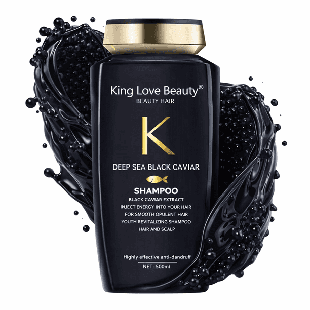 Shampoo de Caviar Negro 500 ml para Cabello Dañado, Nutre, Hidrata, Repara y Fortalece