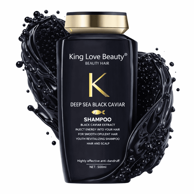 Shampoo de Caviar Negro 500 ml para Cabello Dañado, Nutre, Hidrata, Repara y Fortalece