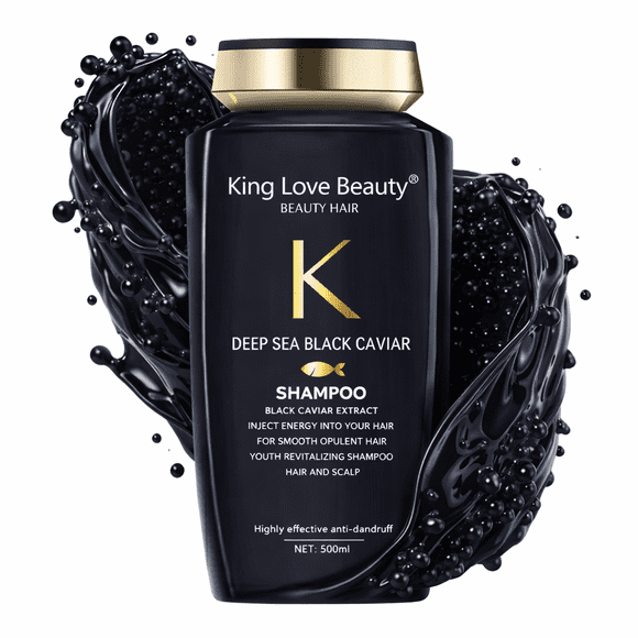 Shampoo de Caviar Negro 500 ml para Cabello Dañado, Nutre, Hidrata, Repara y Fortalece
