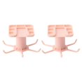 thumbnail image 1 of Maytalsory 360 Degrees Rotated Hook Self-adhesive with 6 Home Bag Rack Hanger Multi-purpose Accessory Ties Hooks Hanging Household Pink 2Set, 1 of 6