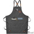 thumbnail image 3 of Delantal De Cocina Unisex Con Tirantes Cruzados – Lona Resistente, Ajustable, Bolsillos XL, Para Cocinar, Parrilla, Cafés Y Salones,blue, 3 of 8