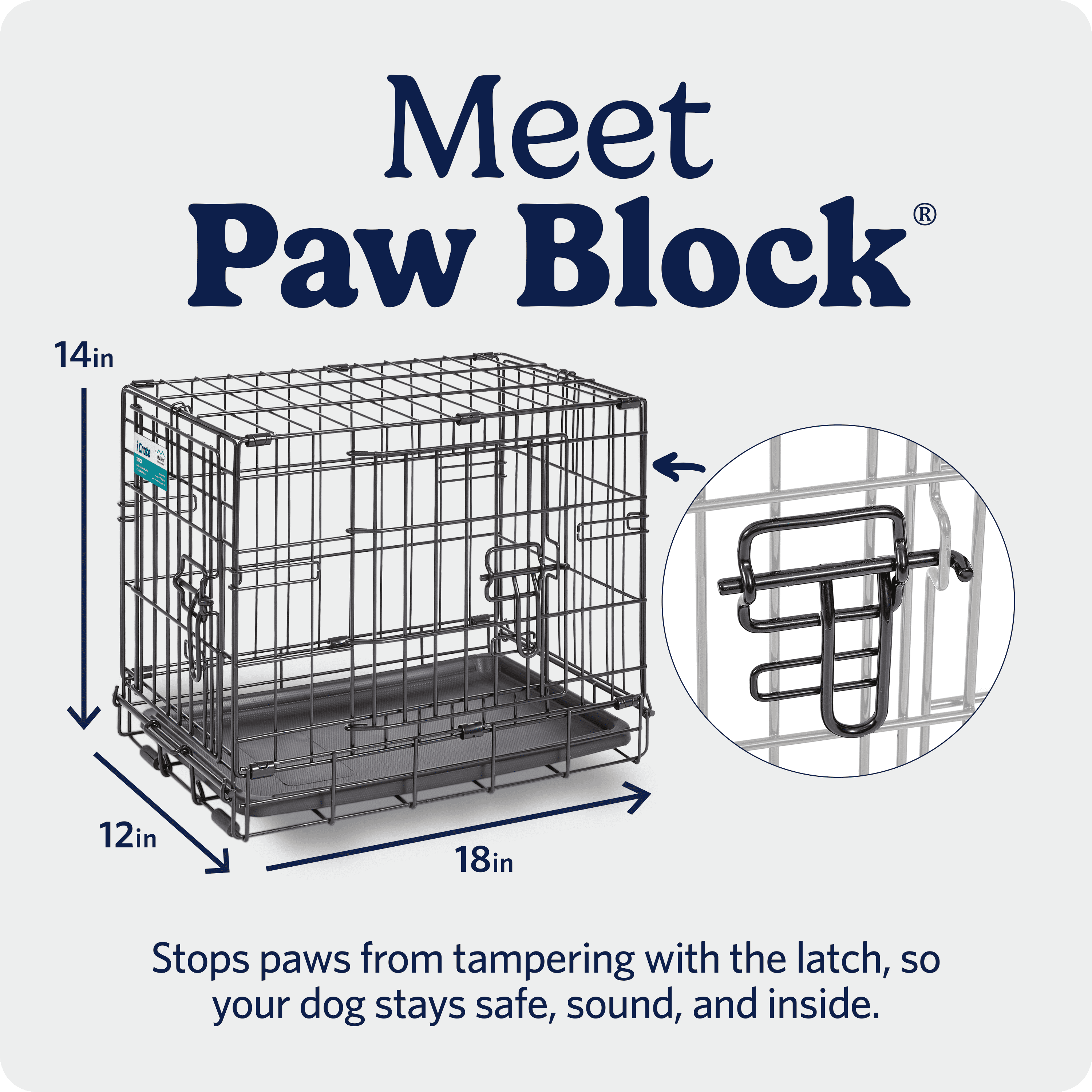 MidWest Homes for Pets 18-Inch iCrate for Tiny Breeds, Up to 10