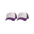thumbnail image 1 of Top Headwear Men's Blank Rope Trucker Foam Mesh Plain White/Purple, 1 of 2