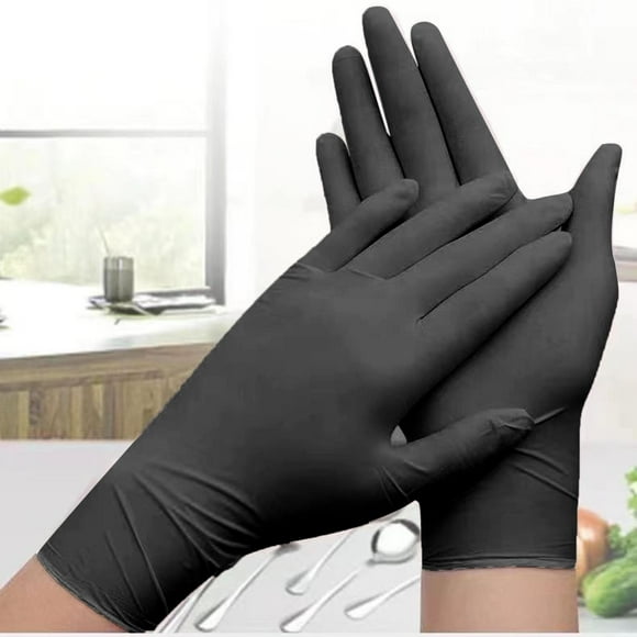 Boreal Craft Toilet Gloves Non Latex Gloves Kids Rubber Late Gloves Basic Nitrile Exam Gloves 5.5 Heavy Duty Powder Clean Disposable Glove Black 100Pcs