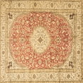 thumbnail image 1 of Ahgly Company Indoor Square Medallion Brown Traditional Area Rugs, 6' Square, 1 of 4