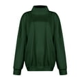 thumbnail image 5 of Womens Oversized Sweatshirts Turtleneck Pullover Long Sleeve Tops 2025 Fall Fashion Preppy Outfits Dark Green 2XL, 5 of 6