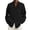 Black, variant on TBWNWG Men's Summer Linen Casual Shirt Long Sleeve Loose Fit Solid Turn Down Collar Comfortable Plus Size,Sizes 2XL