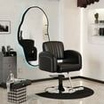thumbnail image 7 of Baasha Premium Black and Gold Hair Salon Chair, Comfortable Stylist Chair with Memory Sponge, 360° Swivel, Steel Frame, Weight Capacity Up to 440 lbs, 7 of 7