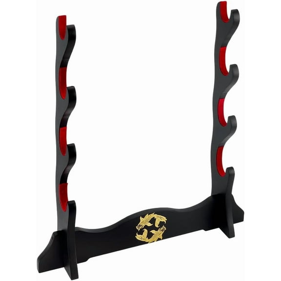 Katana Holder Black Swords Stand Desktop Samurai Holder Stand Display Rack Samurai Hanger Display Holder Resin Swords Displays Stands for Katana Wakizashi Tanto - 4 Tier