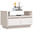 thumbnail image 2 of vidaXL Meuble TV Blanc 60x35x37 cm Pin Massif, 2 of 5