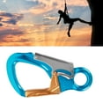 thumbnail image 1 of Climbing Carabiner, 35KN D Shape Locking Clip with 7075 Aluminum for Rock Climbing, Rappelling and Rescue Operations, 1 of 7