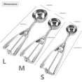 thumbnail image 2 of Ice Cream Scoop, 3Pcs Cookie Scoop Set, Stainless Steel Ice Cream Scooper with Trigger Release, Large/Medium/Small Cookie Scooper for Baking, Cookie Scoops for Baking Set of 3 with Cookie Dough Scoop, 2 of 8