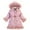 Pink2, variant on Girl Winter Coats Heavyweight Hooded Puffer Jacket Kid Parka Fleece Snow Outwear