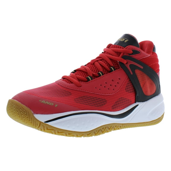 AND1 Revel Mid GS Boys Shoes Size 7, Color: Red