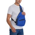 thumbnail image 6 of Lsque Blue Circles Mosaic Pattern Cross Chest Bag Diagonally – Premium Durable Front Chest Sling with Adjustable Padded Strap, High-Capacity Storage, 6 of 7