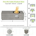thumbnail image 3 of Evita 48" Propane Fire Pits for Outdoor 50,000 BTU Gas Fire Pit Table with Lid ,Glass stone,Tank Cover, 3 of 12