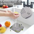 thumbnail image 4 of 2 Pack Silicone Shower Hair Traps with Suction Cup, Hair Filter Drain Protector, Universal Anti-Hair Drain Filter for Kitchen, Bathroom (White+Gray), 4 of 5