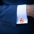 thumbnail image 4 of Rose Stainless Steel Cufflinks Set for Men Cufflink Dress Shirt Suit Wedding Business Formal Wear Event, 4 of 6